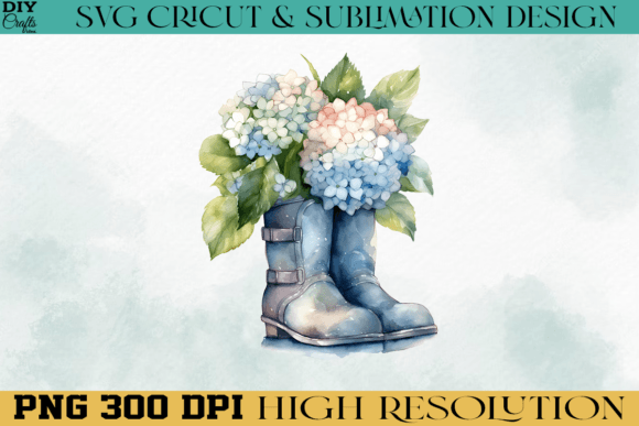 Download Flowers Shoes PNG Watercolor Design - Color Collection