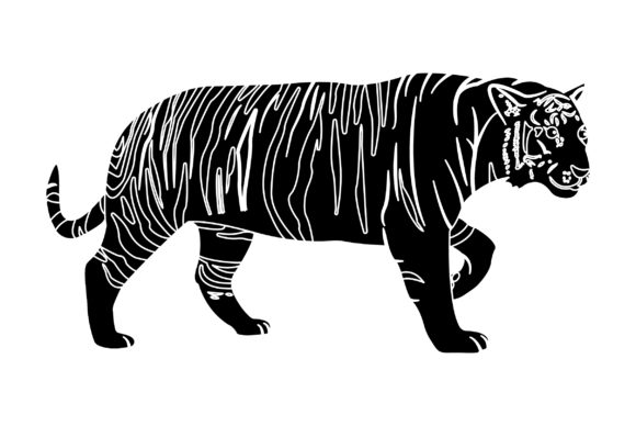 Download Tiger Vector Design Solid Color - Color Collection