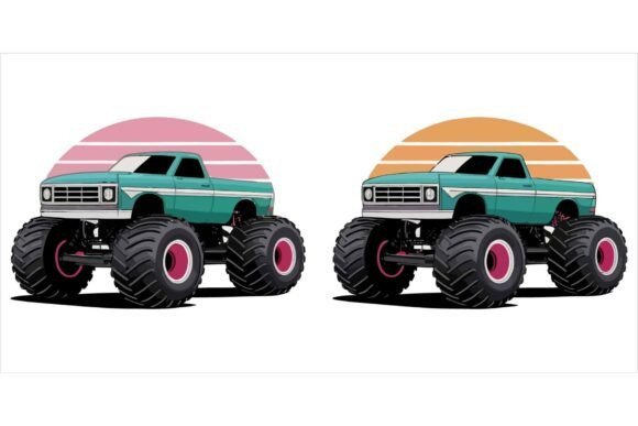 Download Monster Car Vectors EPS Bundle - Premium Bundle