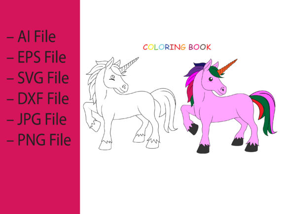 Download Coloring Cute and Pretty Unicorn Vector - Color Collection