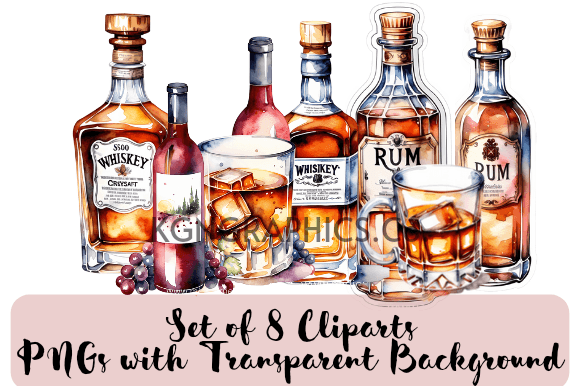 Download Cheers to Creativity - 8 Watercolor PNGs - Color Collection