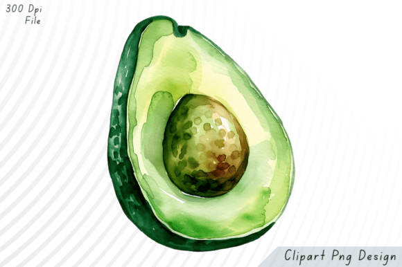 Download Watercolor Avocado PNG Clipart - Color Collection