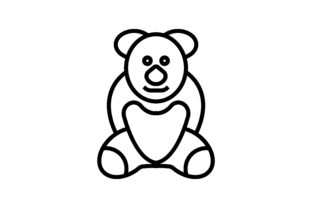 Download Bear Line Art Icon Vector - Premium Resources