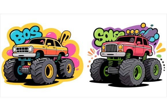 Download Monster Car Vectors EPS Bundle - Premium Resources