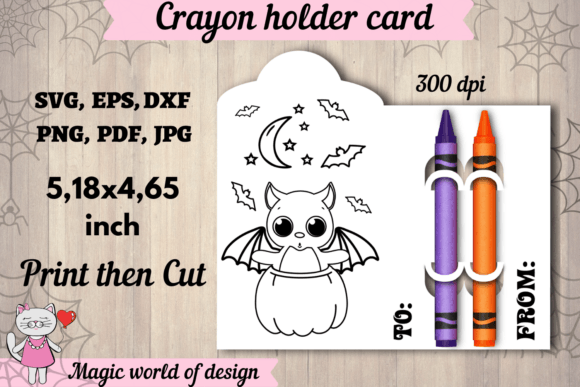 Download Bat in Pumpkin Svg Coloring Card - Color Collection
