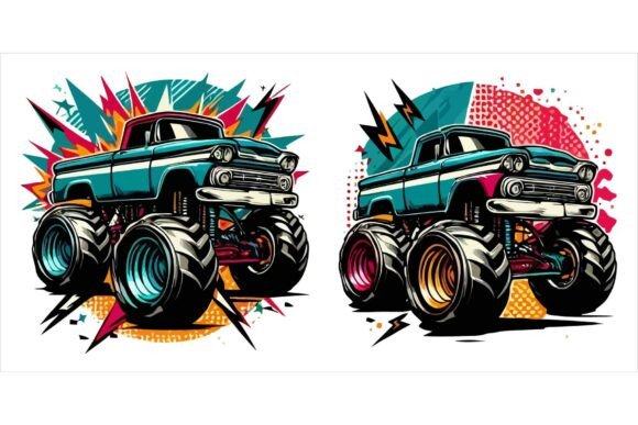 Download Monster Car Vectors EPS Bundle - Premium Resources