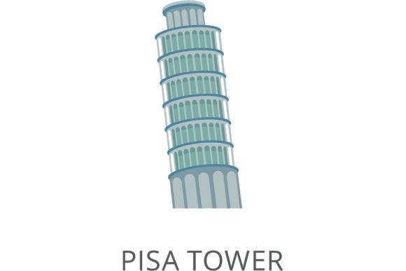 Download Leaning Tower of Pisa. Colored Flat Vect - Color Collection