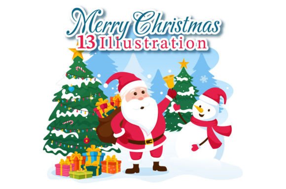 Download 13 Merry Christmas Vector Illustration - Merry christmas Collection